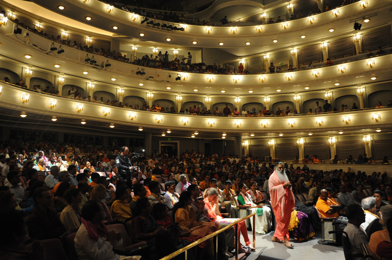 Healing Music Experience venue — grand hall with audience